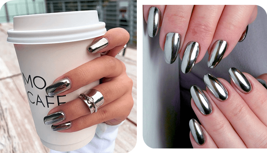 маникюр металлик