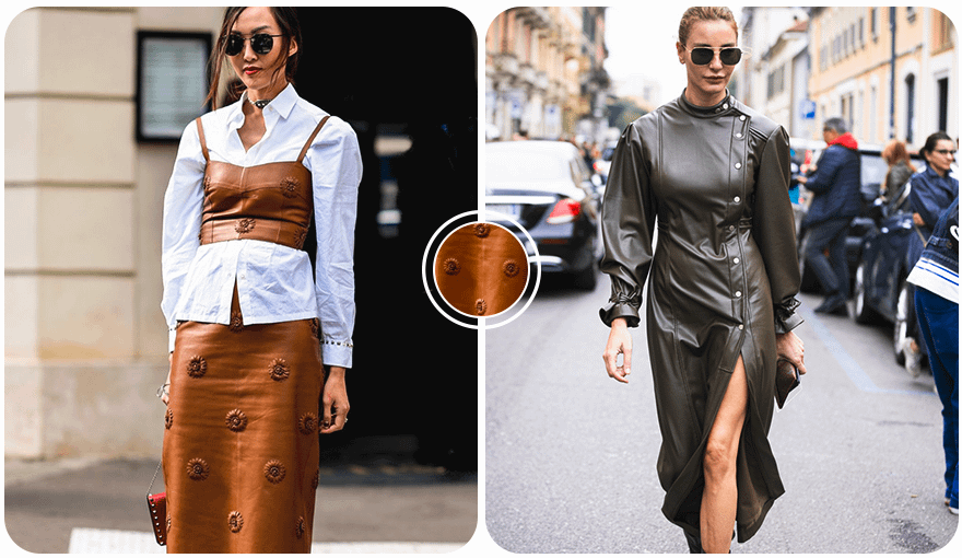 платье из экокожи