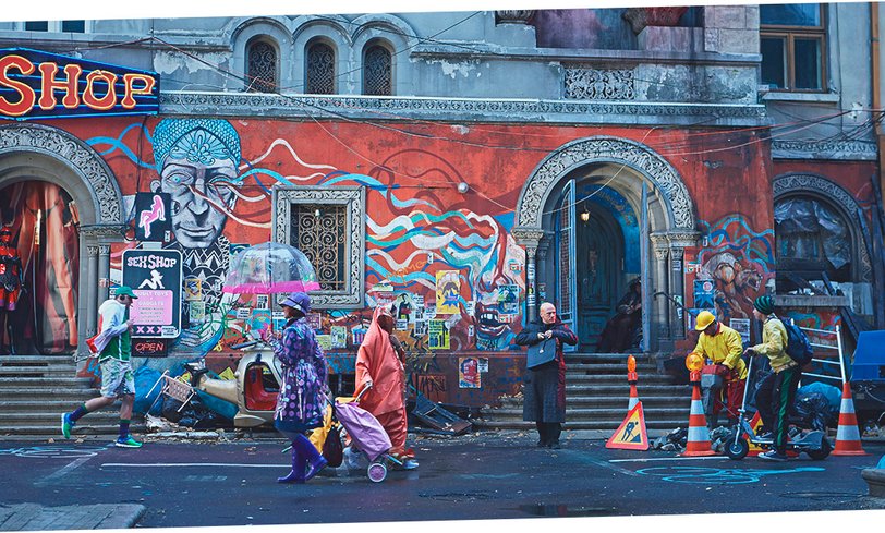 Кадр из фильма-антиутопии Теорема Зеро, 2013