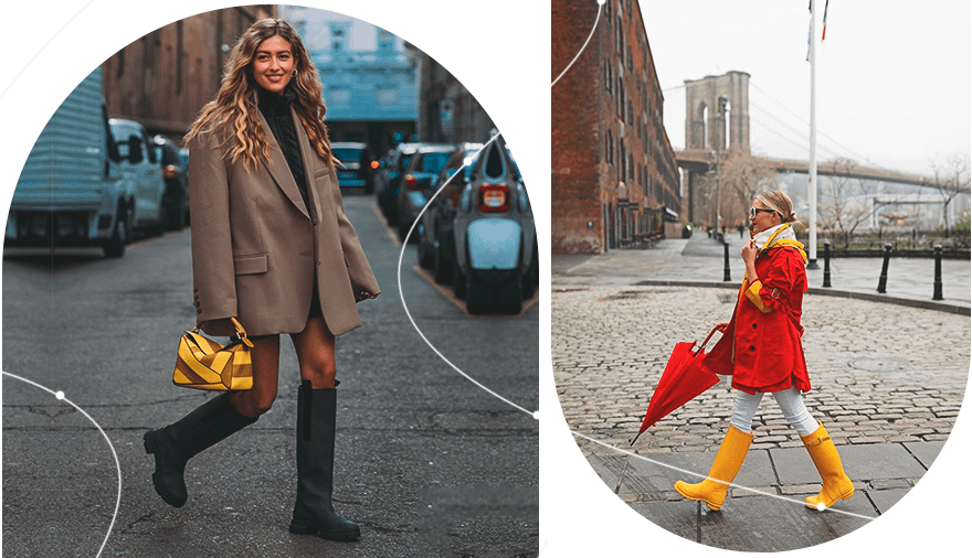 стильные резиновые сапоги