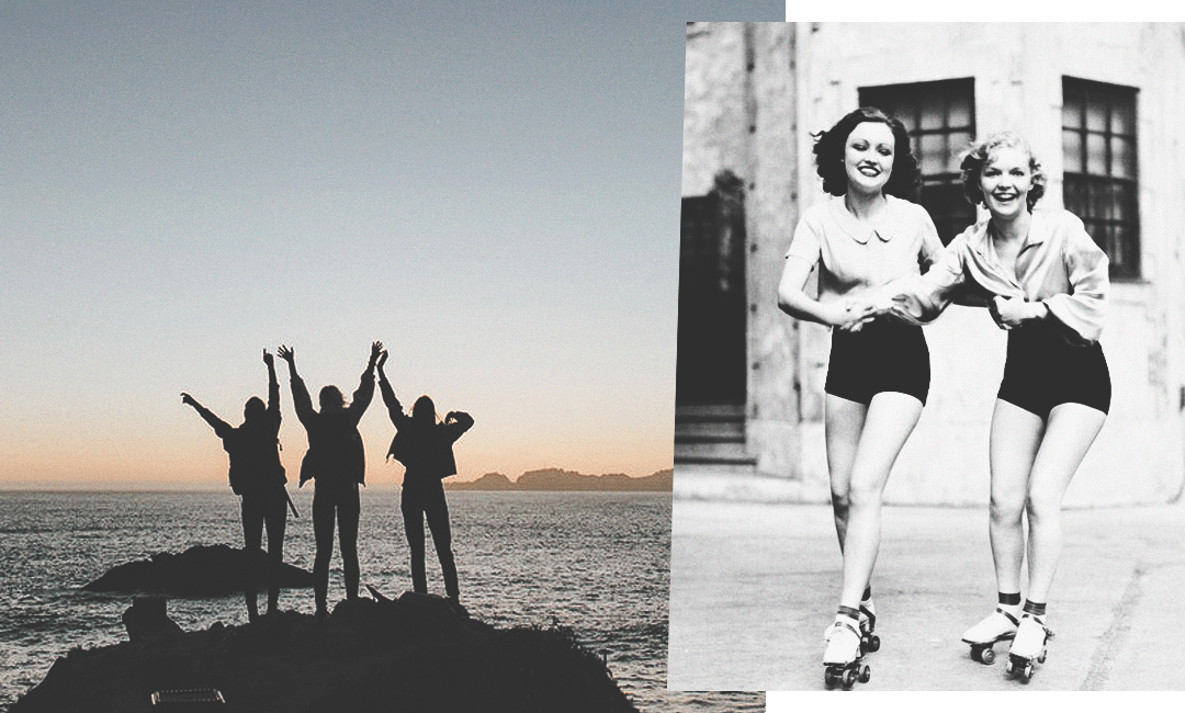 Говори "да" чаще и уедешь на море или научишься кататься на роликах, как девчонки из этой ретро-фотосессии на роликах
