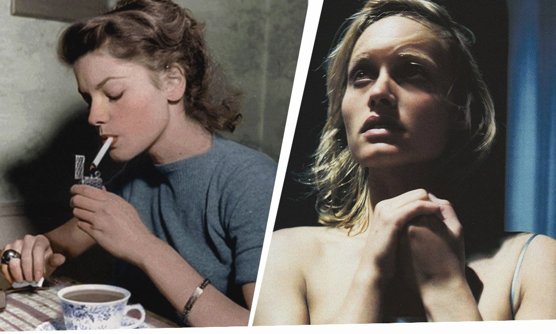 Картинка курящей женщины и в стрессе. Курение, алкоголь, отсутствие сна, стресс приводит к повышению кортизола. А этот гормон сильно влияет на набор веса для женщин.