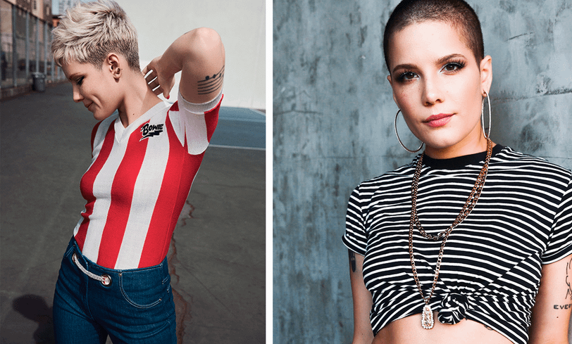 halsey 2017 с короткой стрижкой