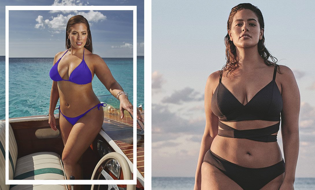 модель Эшли Грэм фото после похудения