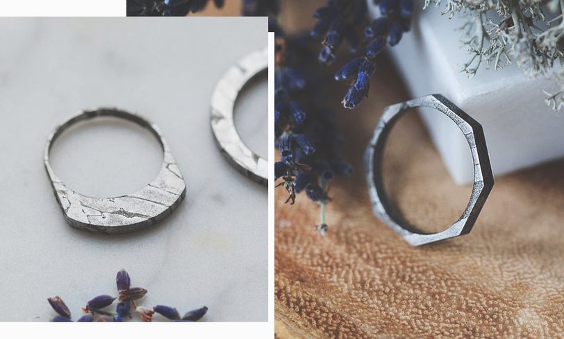 кольцо из метеорита made in cosmos