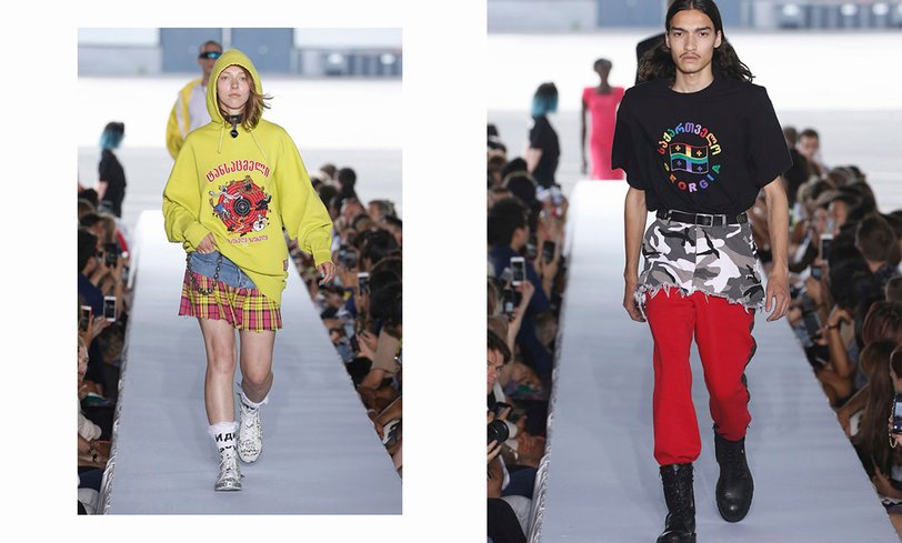 Показ Vetements весна-лето 2019 в Париже грузинского дизайнера Демны Гвасалии, фото