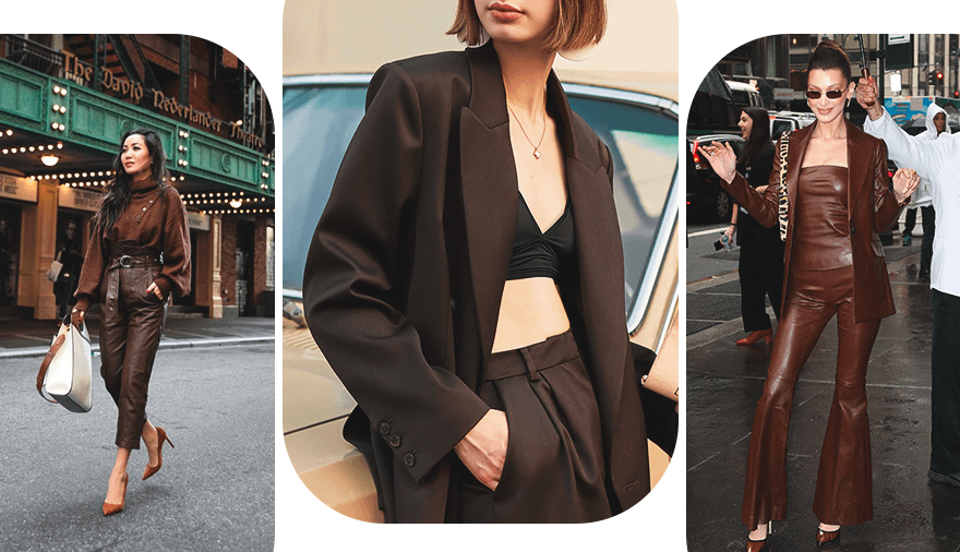 шоколадный цвет в одежде