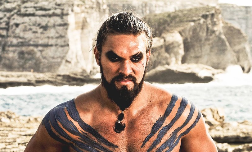 Джейсон Момоа в роли Кхала Дрого в Игре престолов