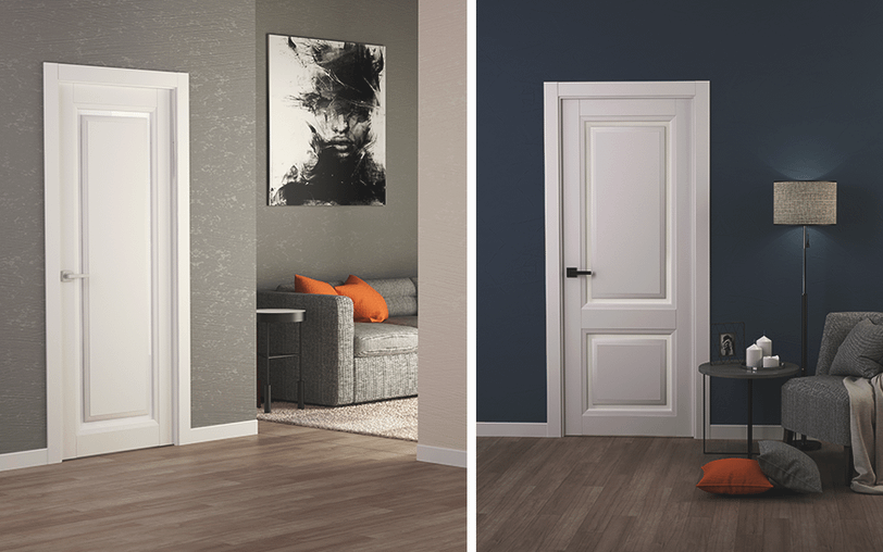 светлые двери в интерьере квартиры
