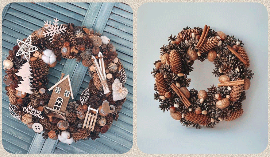 как сделать новогодний венок 