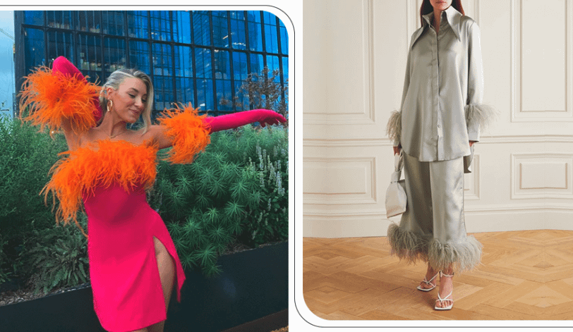 одежда с перьями