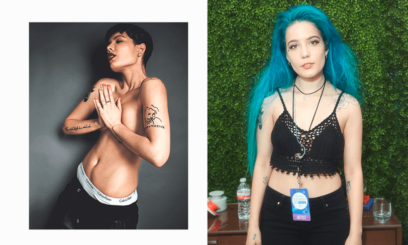 halsey blue hair