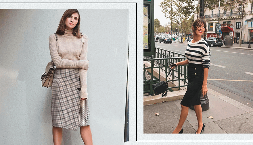 с чем носить юбку-карандаш