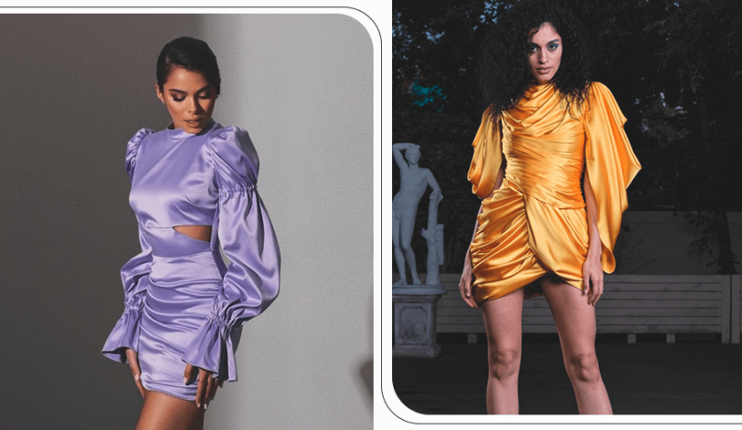 платье из шелка