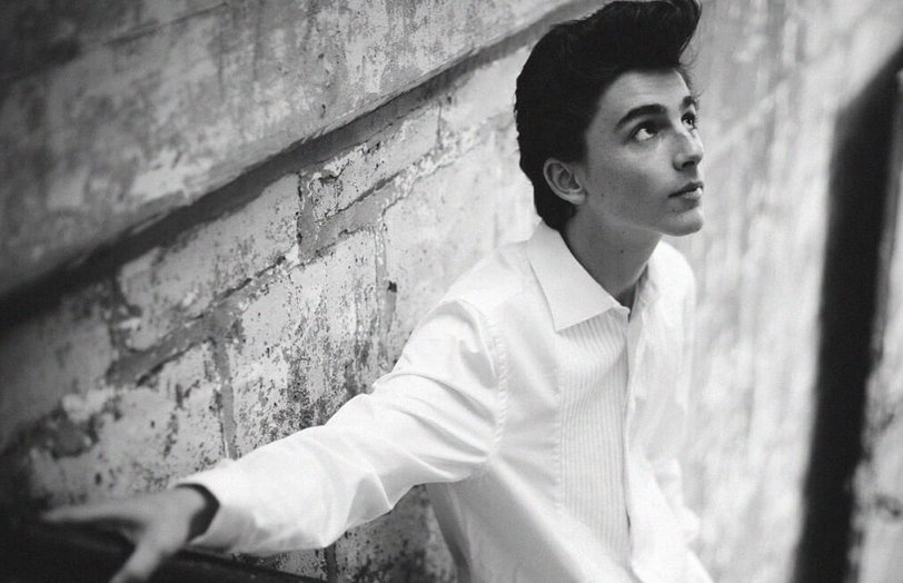 Тимоти Шаламе на съемках фильма