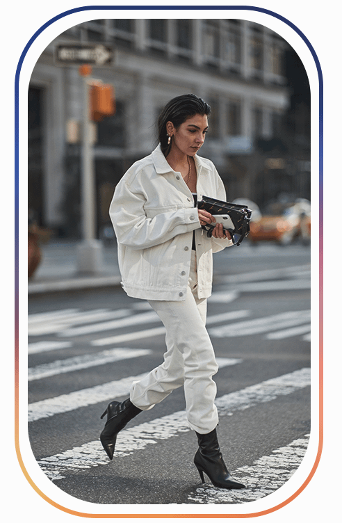 белые джинсы