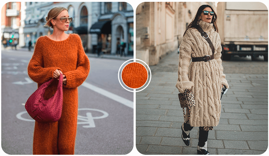 вязаное платье