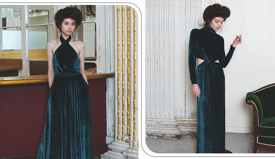 бархатное платье