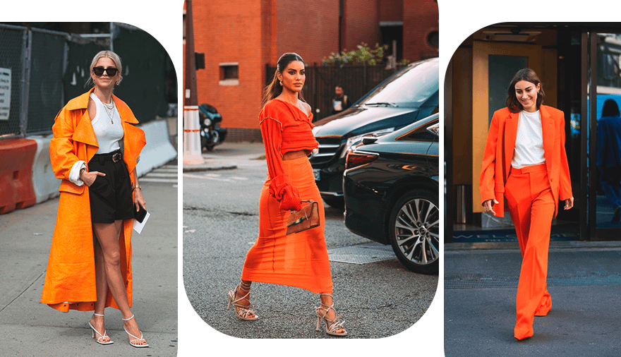 оранжевый цвет в одежде образы