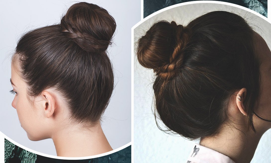 Высокая гулька - одна из 5 простых причесок, которые можно сделать без фена и расчески