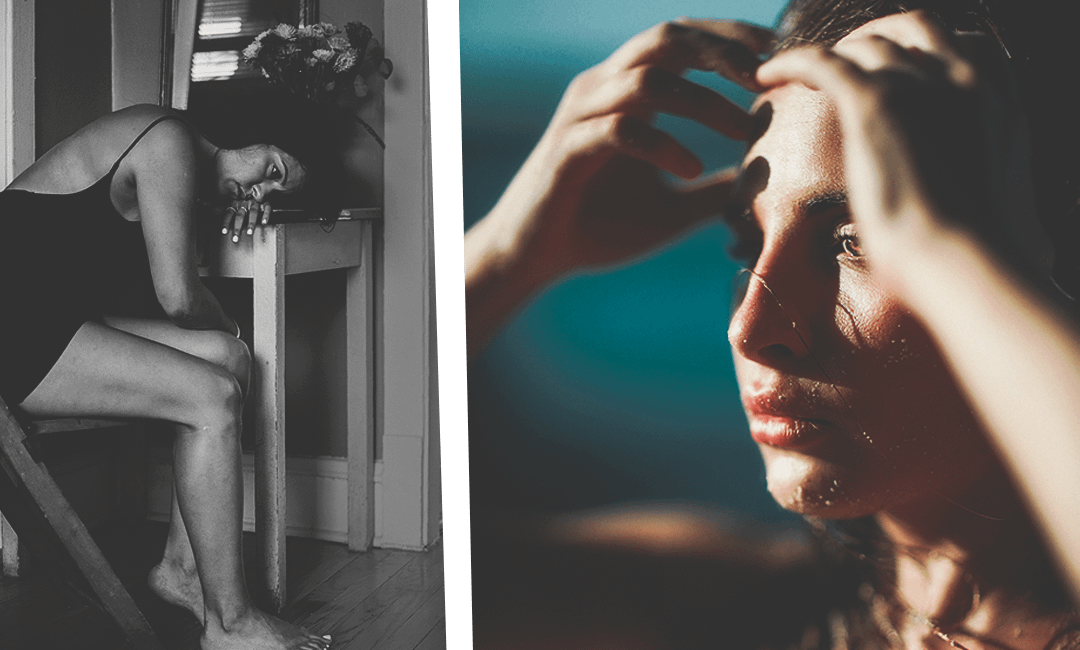 Фото женщины, страдающей мигренью