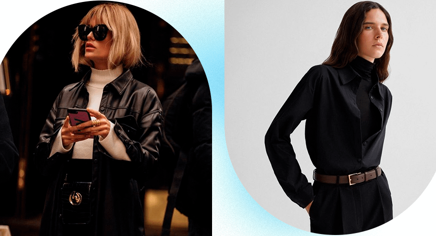 водолазка с рубашкой