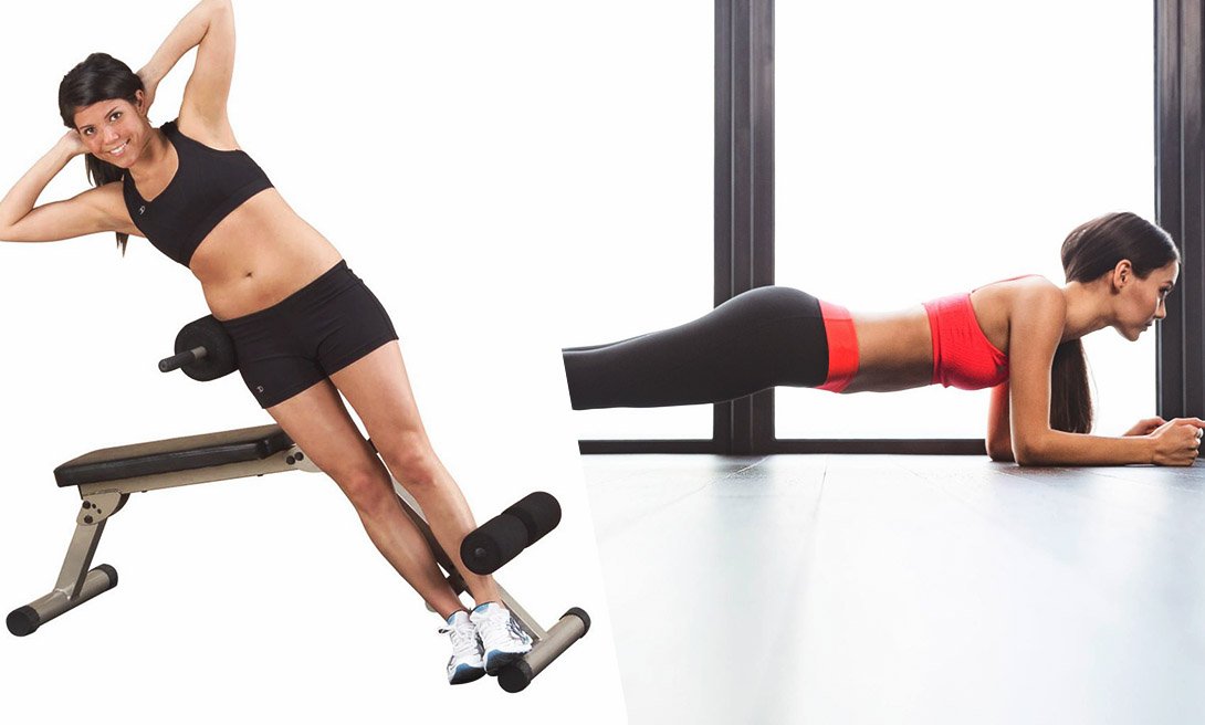 Классическая планка vs. упражнений по растяжке боковых мышц. Упражнения для женственной фигуры. Картинки